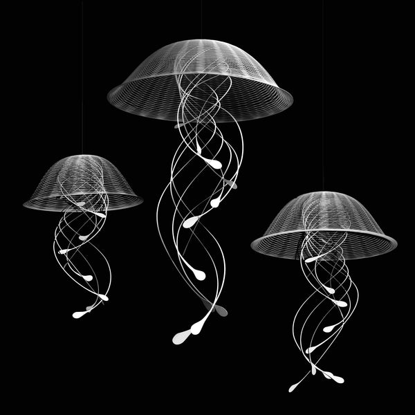 JELLINDAS, 3 filigrane Hängeskulpturen,