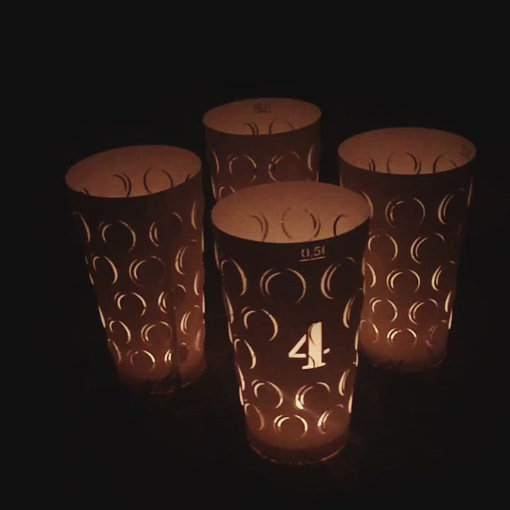 Pfälzer Dubbelicht Advent  4er Set weiß 0,5L