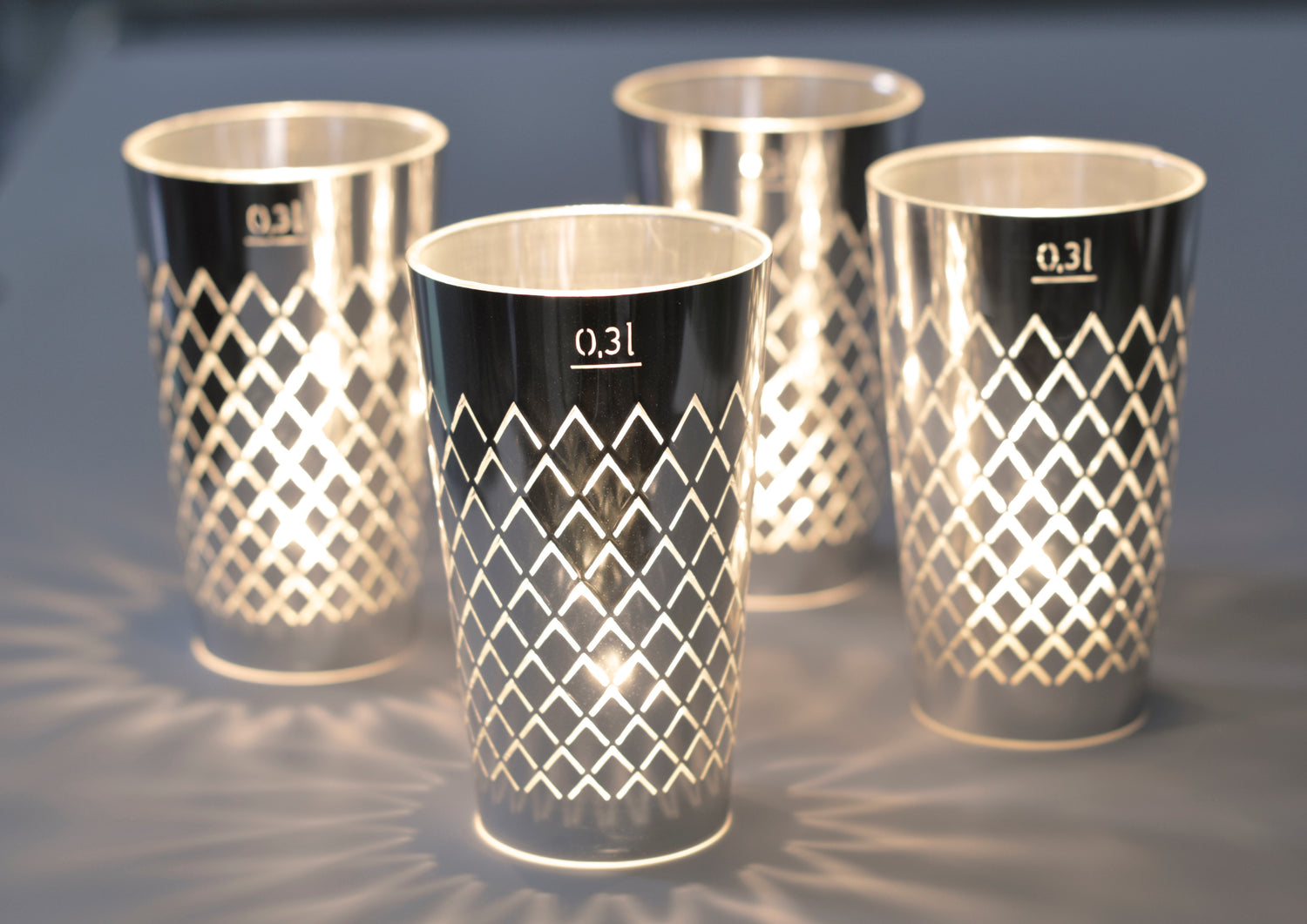 Geripptes Licht silber - Andrea Moseler