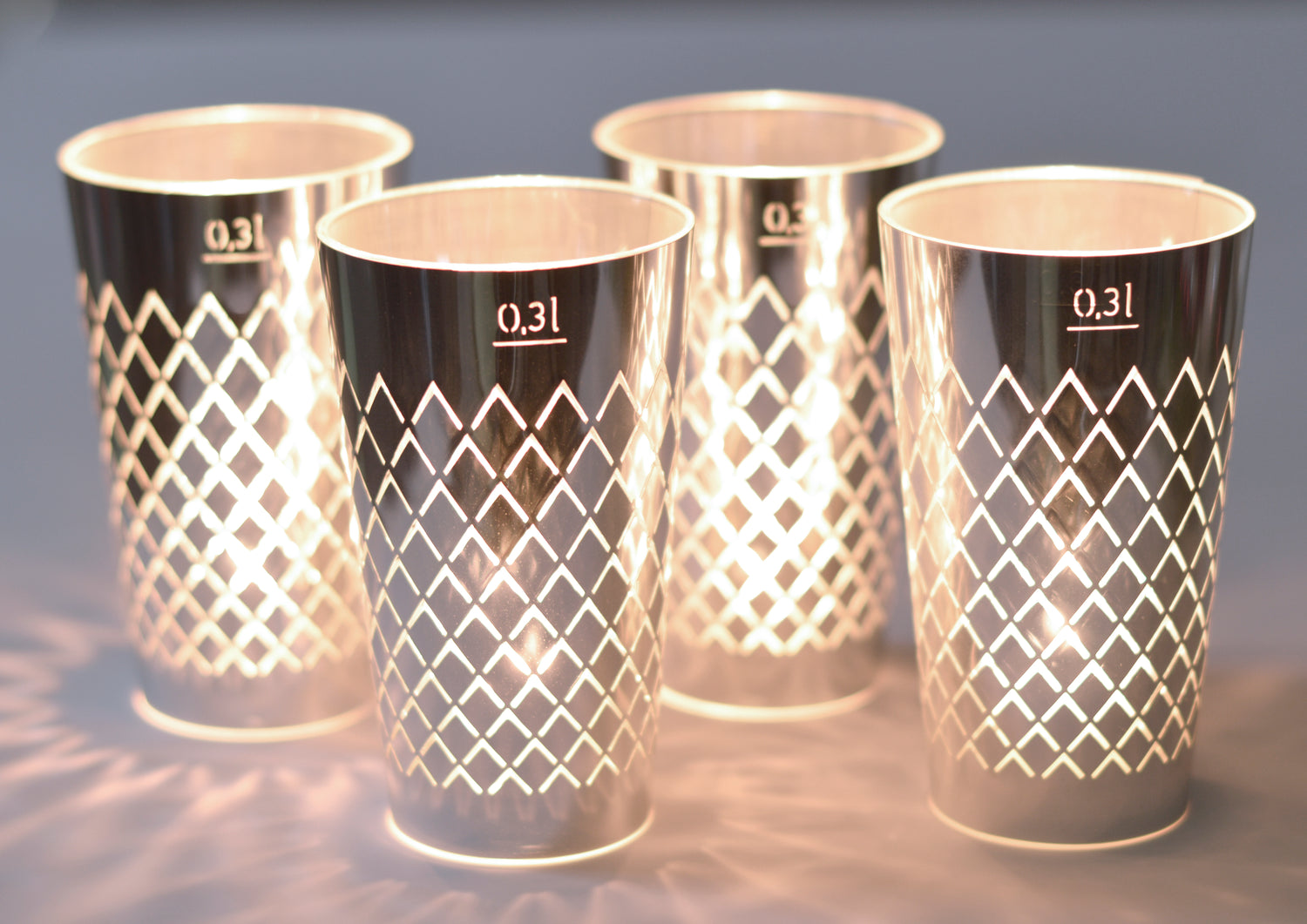 Geripptes Licht silber - Andrea Moseler