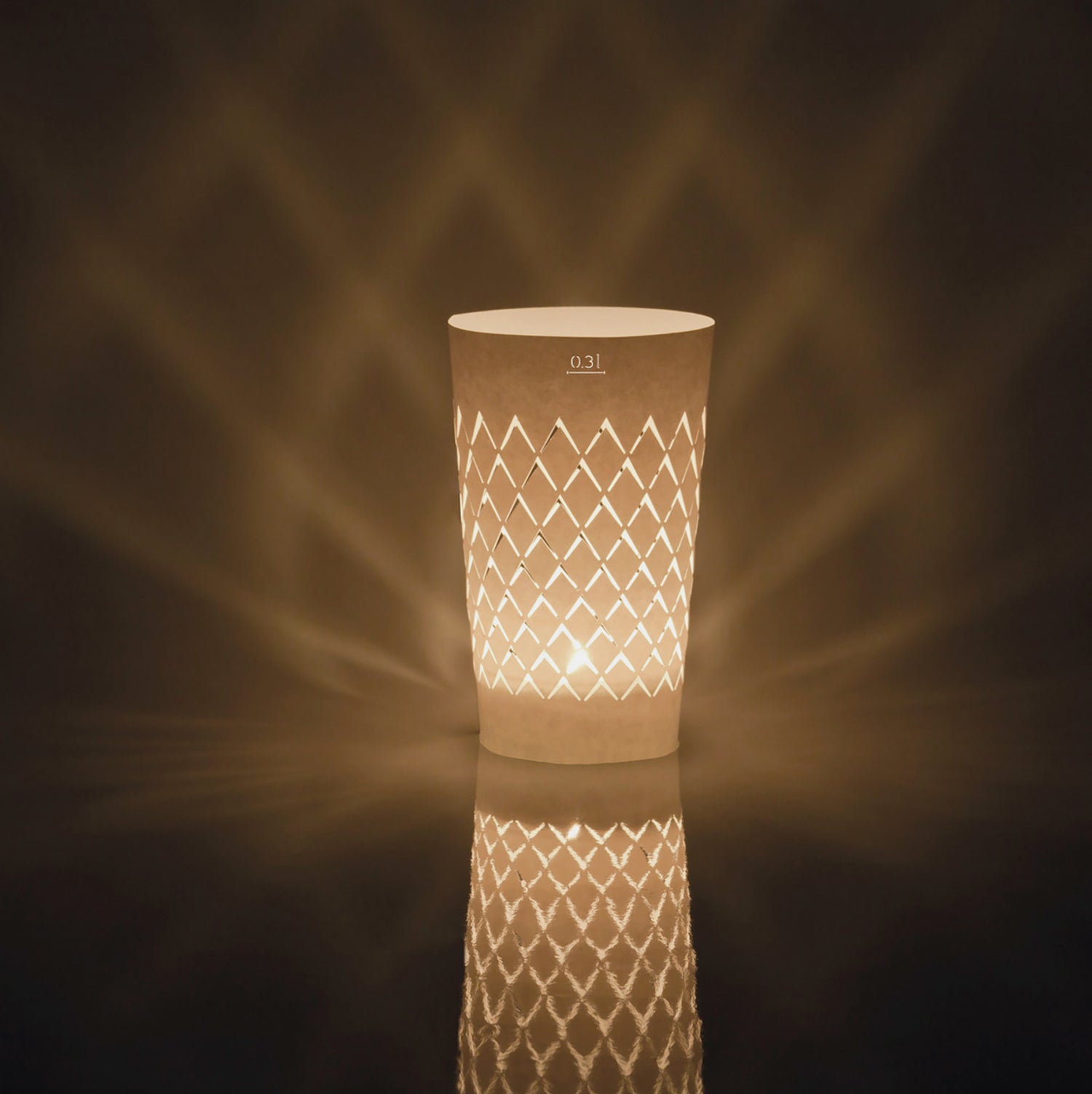 Geripptes Licht 0,3L weiß - Andrea Moseler