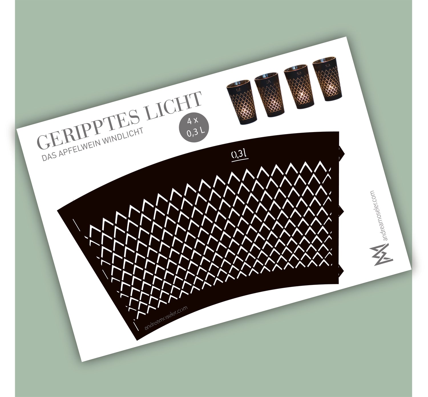Geripptes Licht schwarz - Andrea Moseler