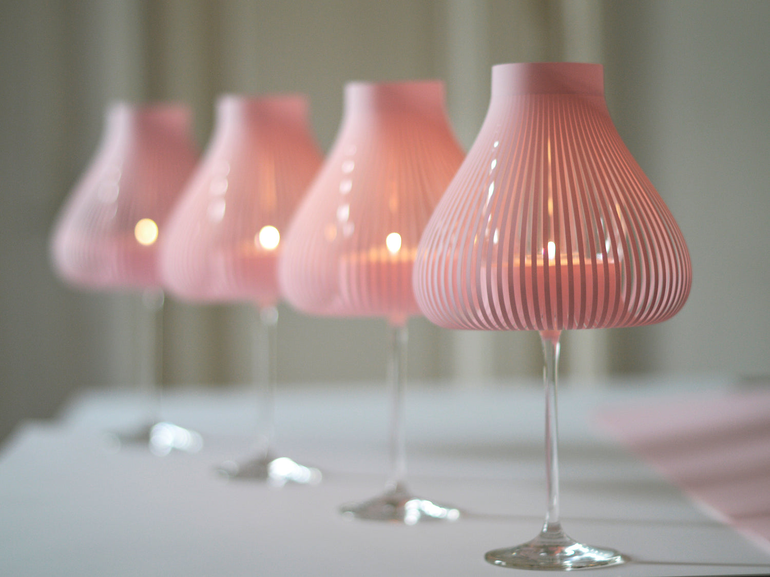 Miss Molly Lampenschirme für Weingläser rosa - Andrea Moseler